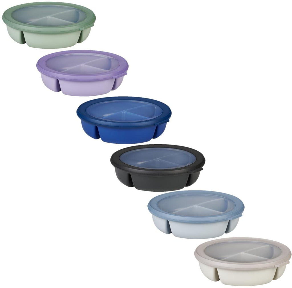 Cirqula Bento lunchbolle med 3 rom 230x230mm - Mepal forfra