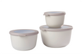 Cirqula bolle-sett 3-delt rund 500/1000/2000 ml nordic white fra Mepal