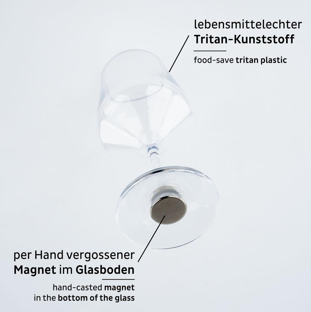 Detalj av magnet i Classic magnet vinglass i Tritan 550 ml