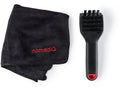 Cleaning-Kit grillbørste med klut for grillplate NomadiQ forfra