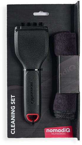 Cleaning-Kit grillbørste med klut for grillplate NomadiQ bakside