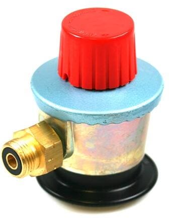 Clip-On adapter 35 mm med stengeventil for utenlandske gassflasker forfra