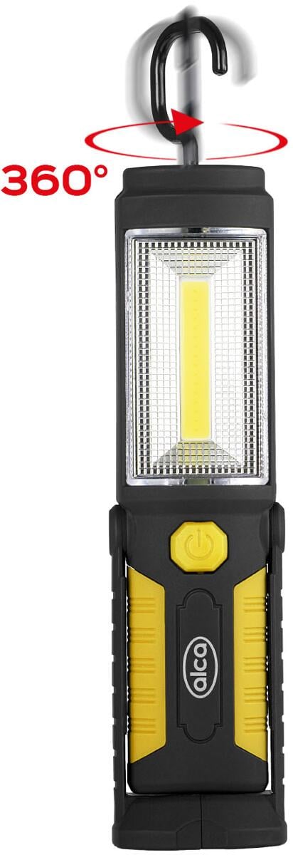 COB-LED arbeidslampe 220lm med magneter og batterier - Alca nærbilde av lampefot