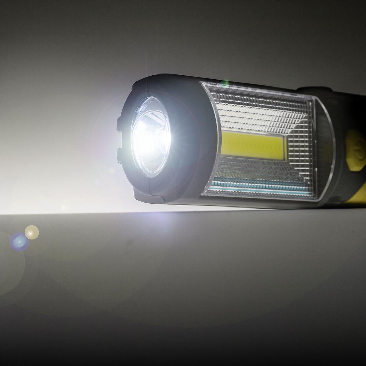 COB-LED arbeidslampe 220lm med magneter og batterier - Alca