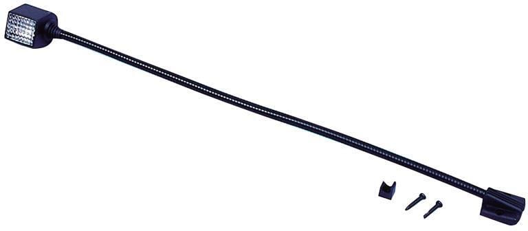 Cockpitlampe med svanehalsfeste 600mm 12V halogen 5W fra HELLA montert