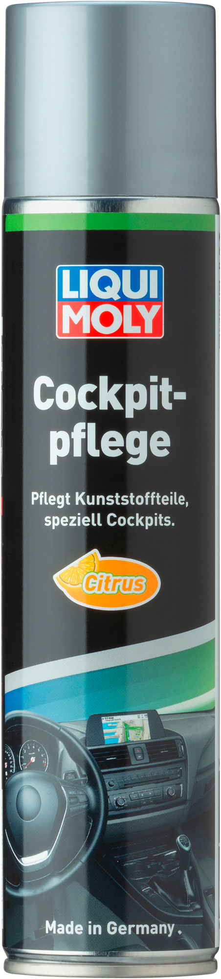 Cockpitpleie for plast sitrus antistatisk 300 ml - Liqui Moly flaske for bilinteriør
