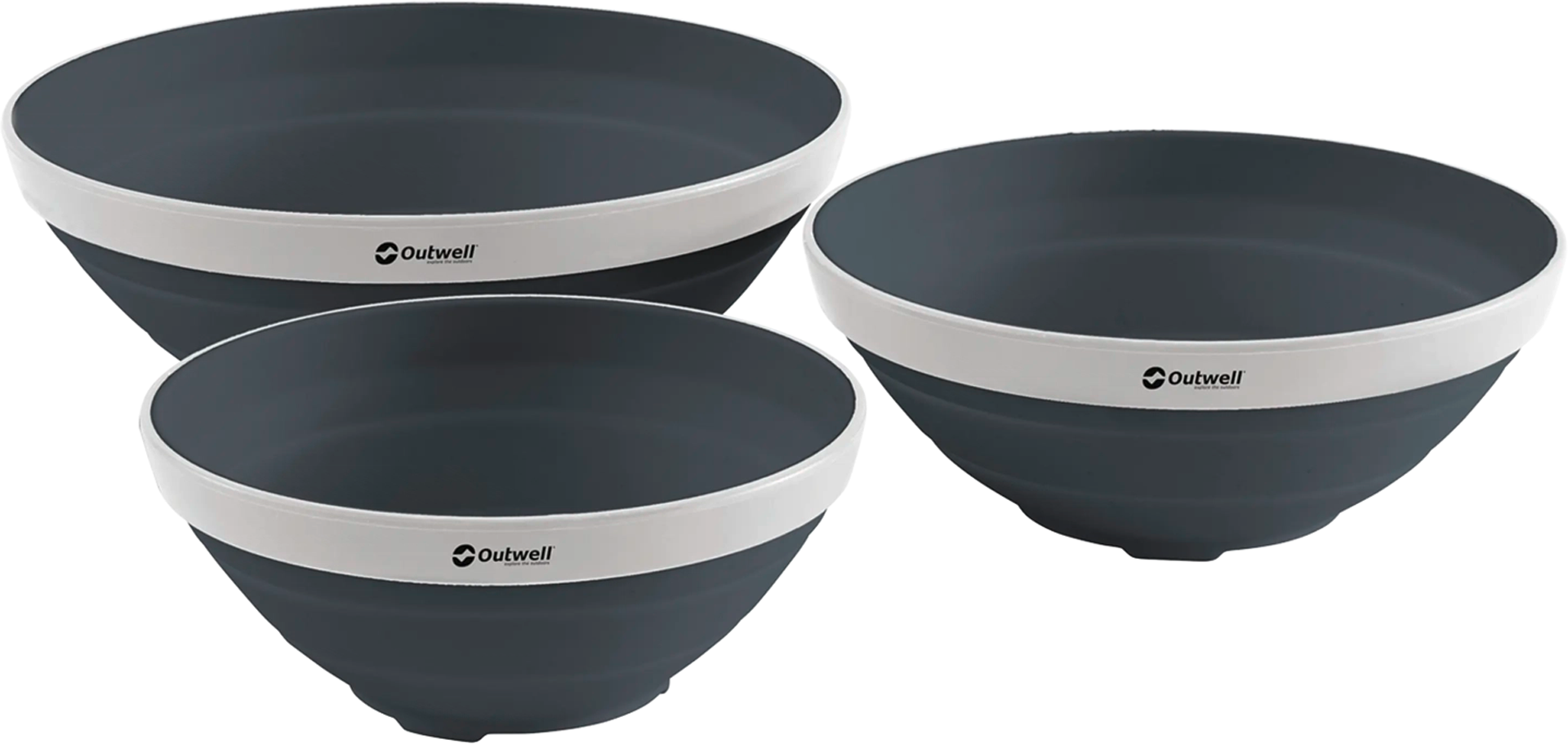 Collaps Bowl sammenleggbare boller 3er-sett navy night forfra