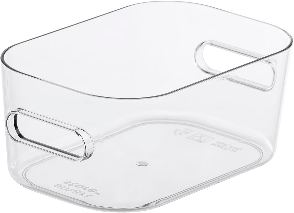 Compact Clear oppbevaringsboks stablebar transparent - SmartStore forfra