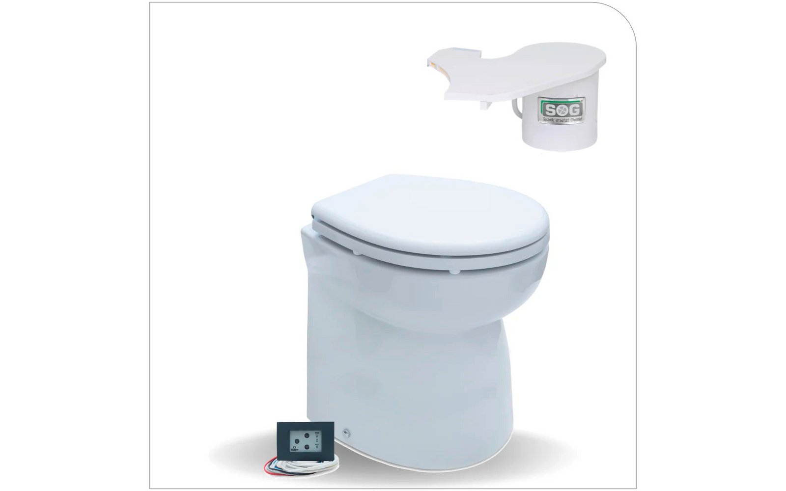 Compact Quick luktavsugssystem høyre utførelse for Jabsco 12V - SOG bakside