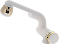 Compact vannkran hvit/gull svingbar med automatisk bryter fra Barwig for campingbruk