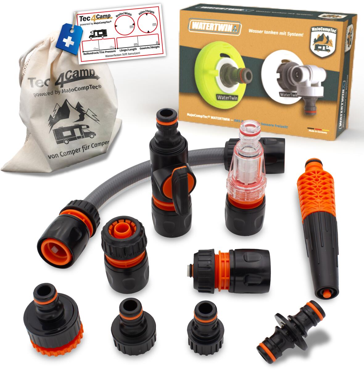 CONNECT-30S tilkoblingssett med vannfilter, svart bakside