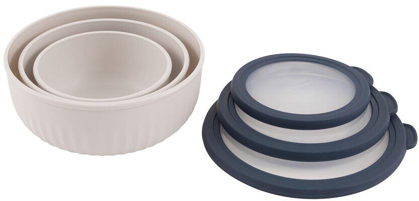 Cookout bøllesett med lokk 3-deler 600 g - Outwell montert og stablet