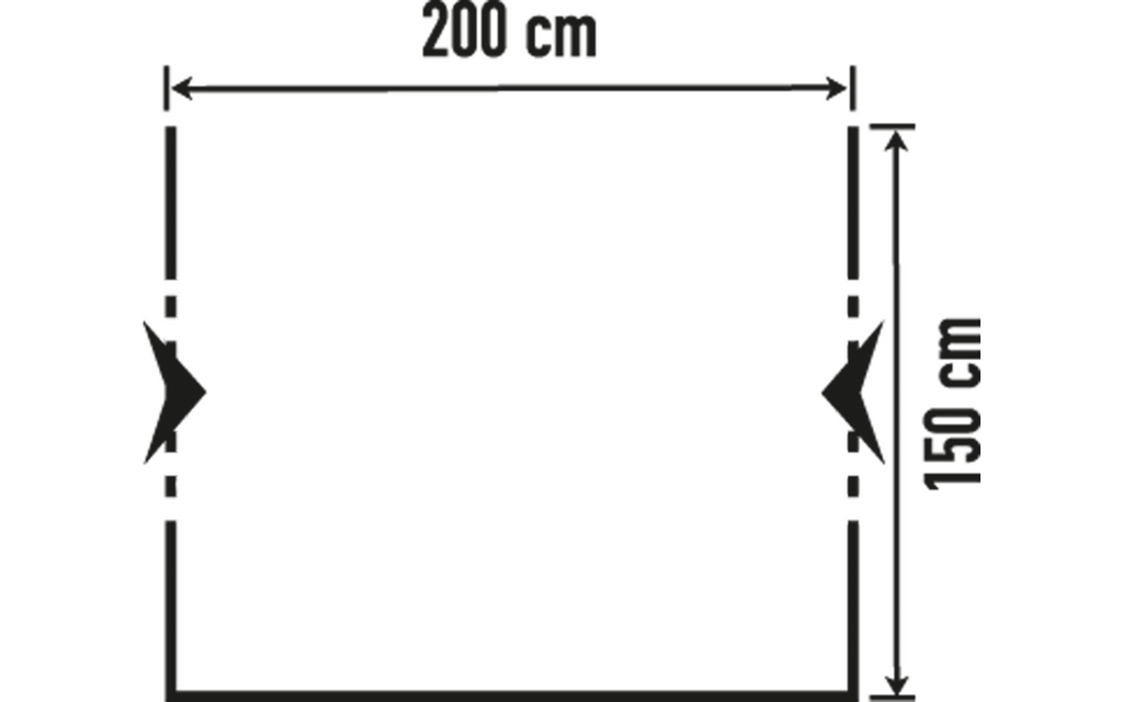 Cortina II helårsfortelt grå 200x150 cm for campingvogn - DWT detalj av stoff og ramme