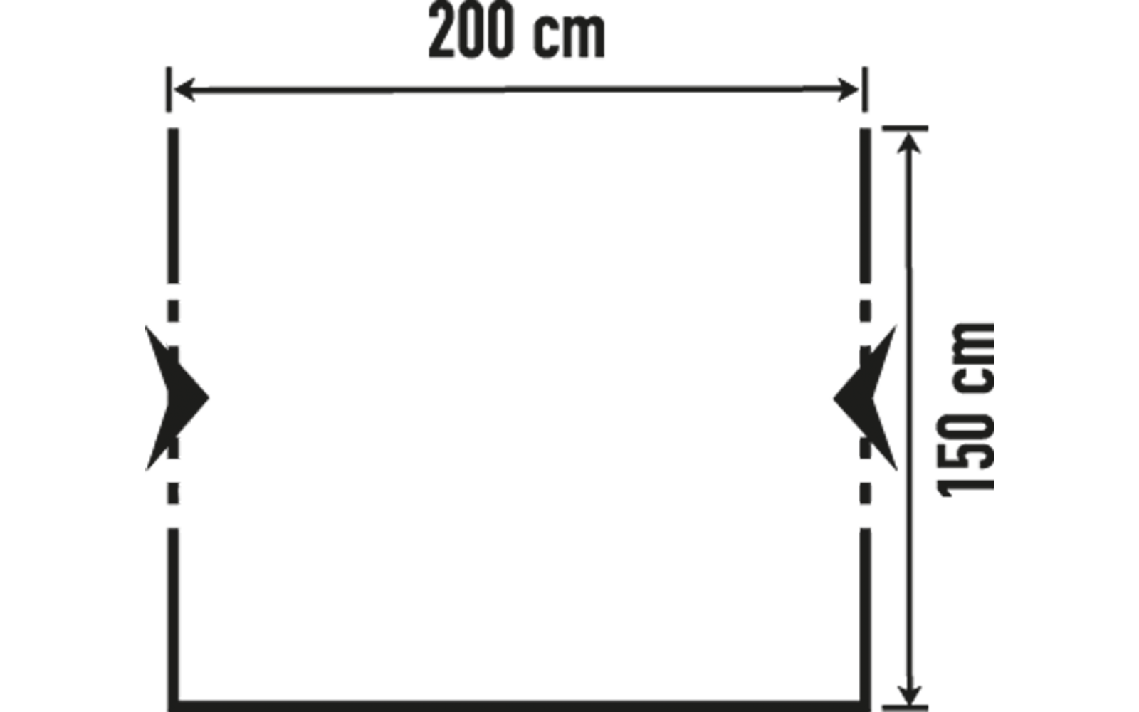 Cortina II helårsfortelt grå 200x150 cm for campingvogn - DWT detalj av stoff og ramme