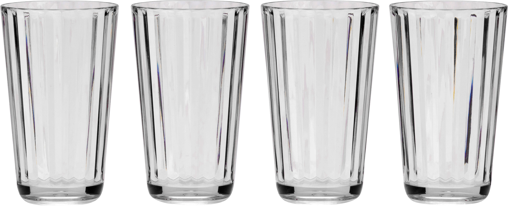 Crystal Line Tall Tumbler glass 4-deler 450 ml Flamefield forfra
