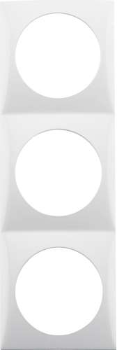 Dekkeramme 3-veis 180x60 mm hvit for stikkontakter og brytere fra Berker