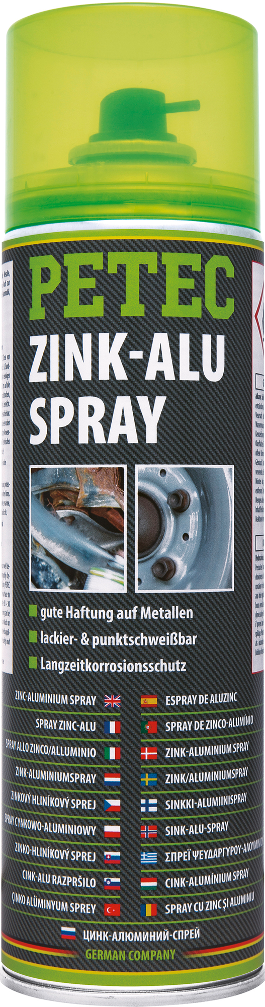 Dekkpunkteringsspray for personbil 400 ml - Petec forfra