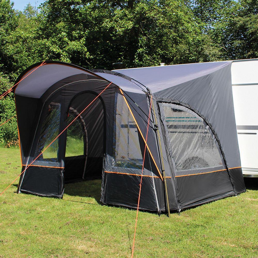 Delfortelt Siena 350x250 cm svart grå forfra