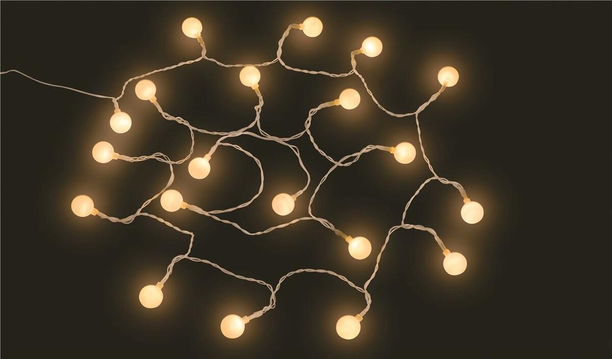 Delta lyslenke 20 LED i lyspæreform 285 cm IP44 bakside