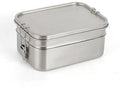 Deluxe Double lunchbox 1,9 L rustfritt stål todelt forfra