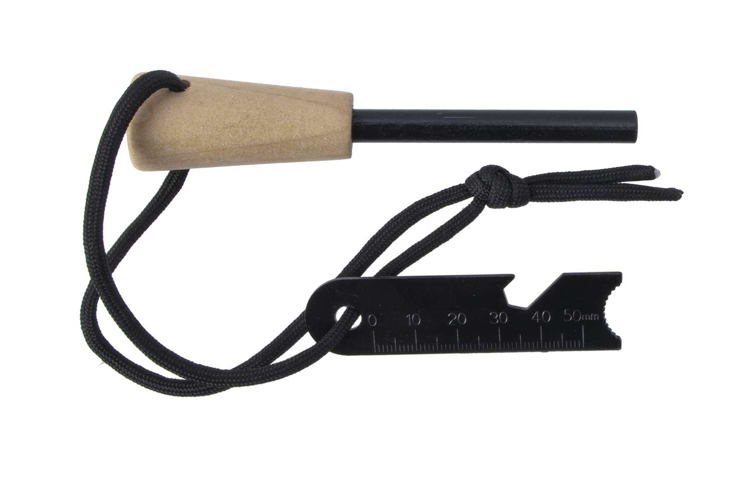 Deluxe fyrstål med trehåndtak 12 cm fra Origin Outdoors foran