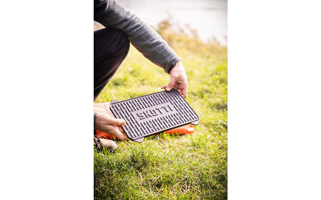 Detalj av Grillplate Kast 2-i-1 plancha og griddle i støpejern