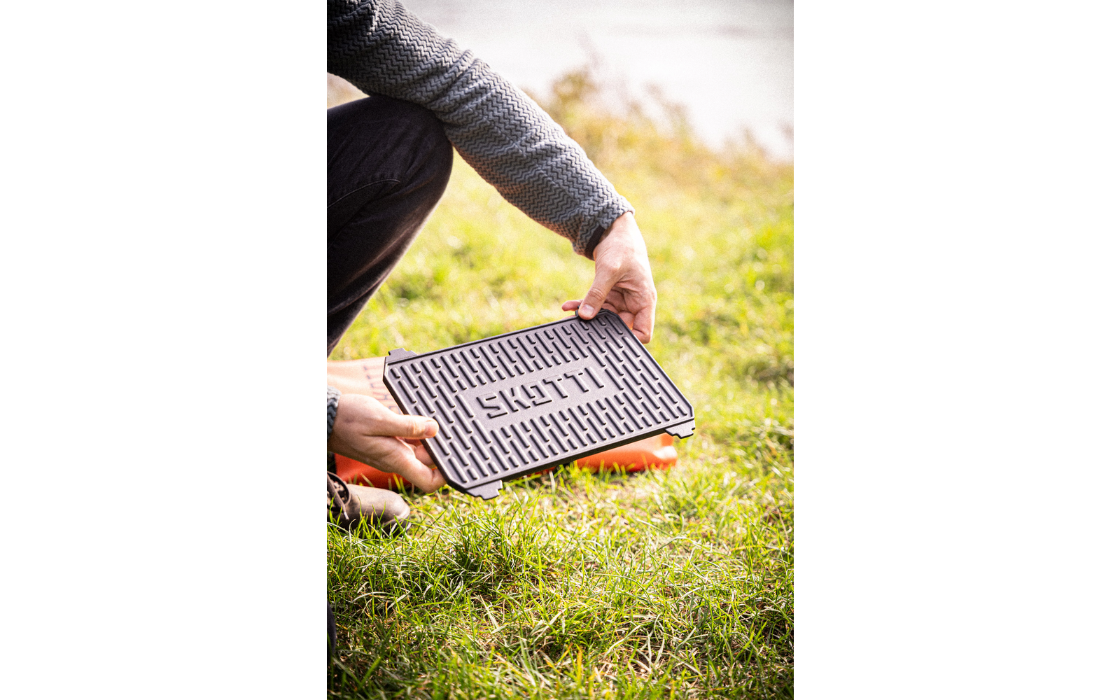 Detalj av Grillplate Kast 2-i-1 plancha og griddle i støpejern