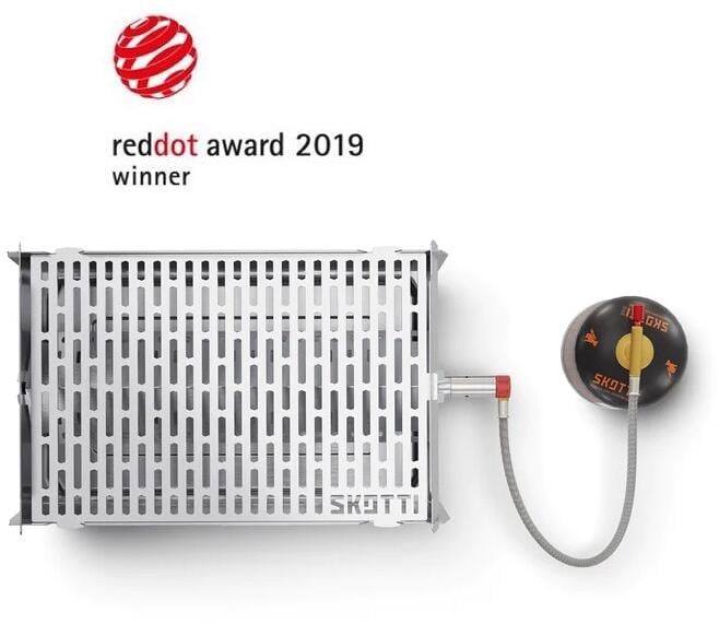 Detalj av Bærbar gassgrill 2.0 i rustfritt stål