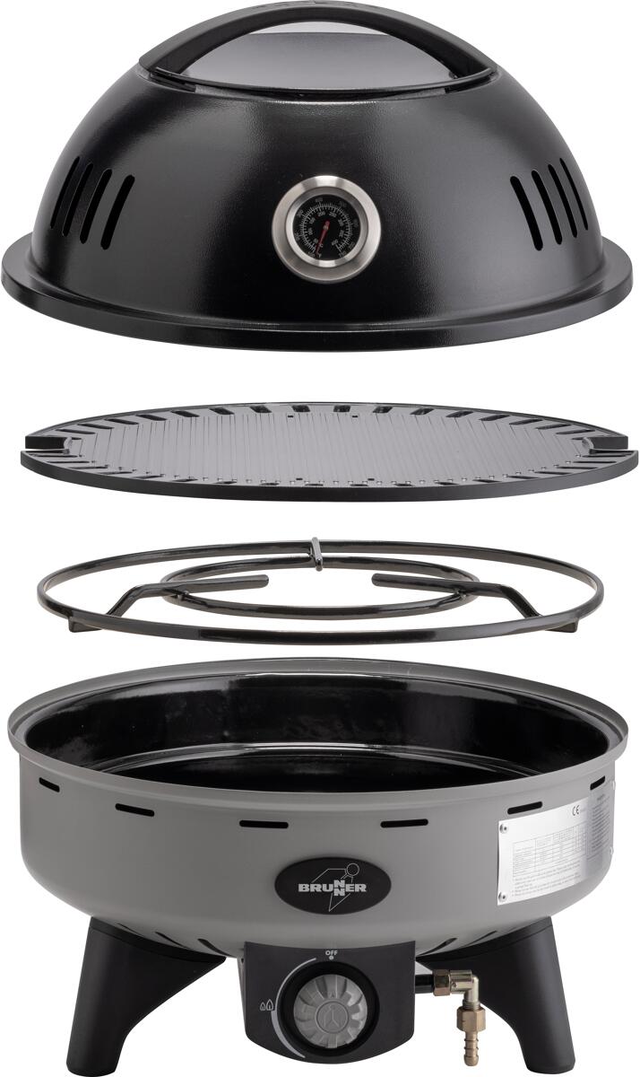 Detalj av brenner på Gassgrill Devil BBQruiser HT Reversible Grid