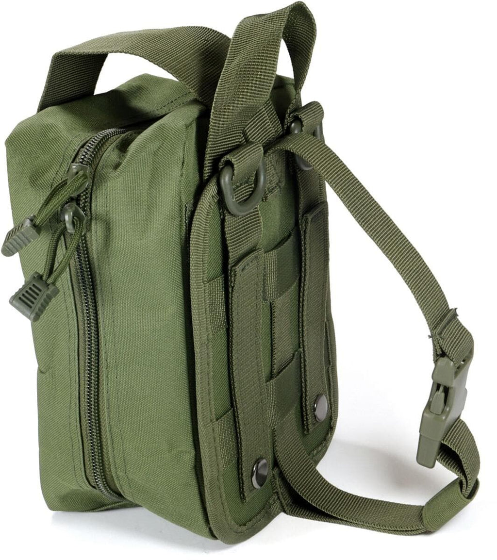 Detalj av MOLLE-festen på Taktisk MOLLE-veske oliv 600D polyester 14x20,5x10 cm