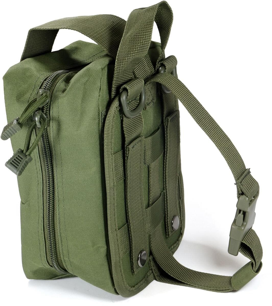 Detalj av MOLLE-festen på Taktisk MOLLE-veske oliv 600D polyester 14x20,5x10 cm