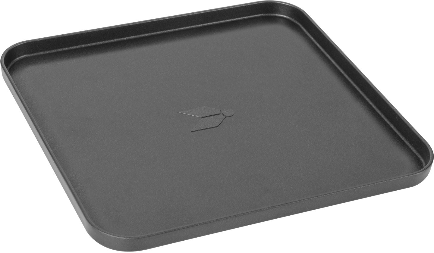 Devil Plancha flat grillplate 25,5 x 24,4 cm fra Brunner sett forfra