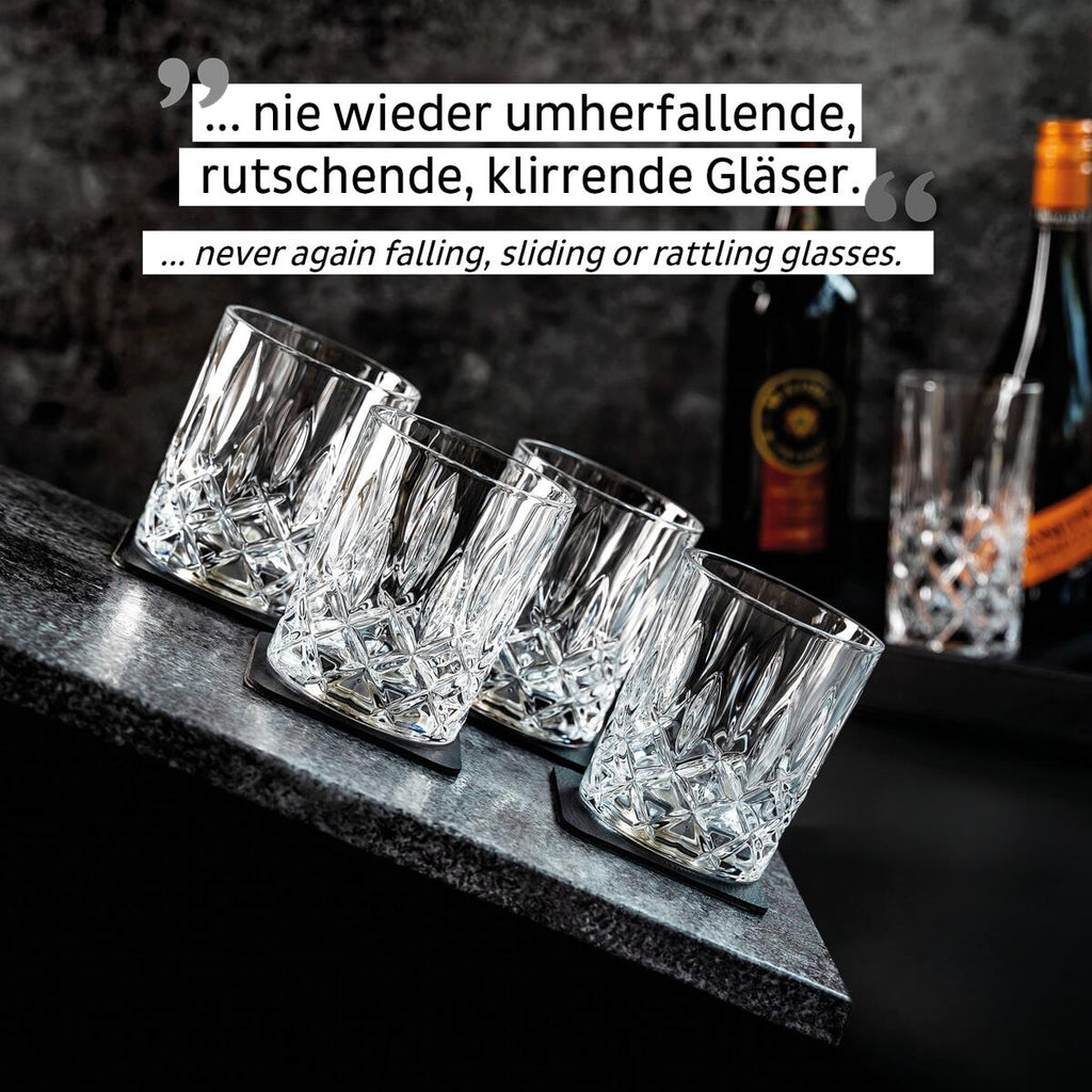 Detalj av magnetbunn på Diamond magnet whiskyglass i krystallglass
