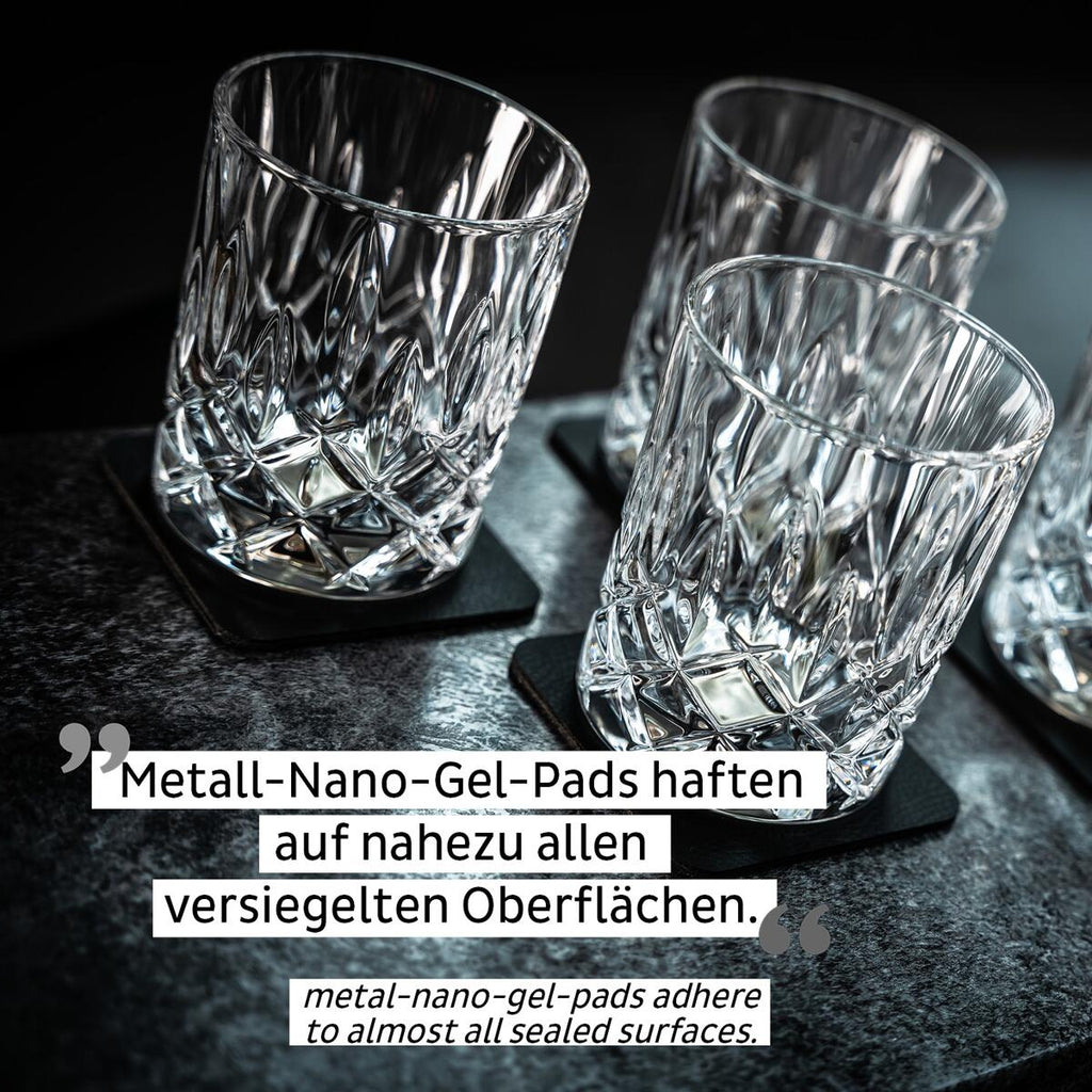 Diamond magnet whiskyglass i krystallglass 200 ml, 4er sett - silwy