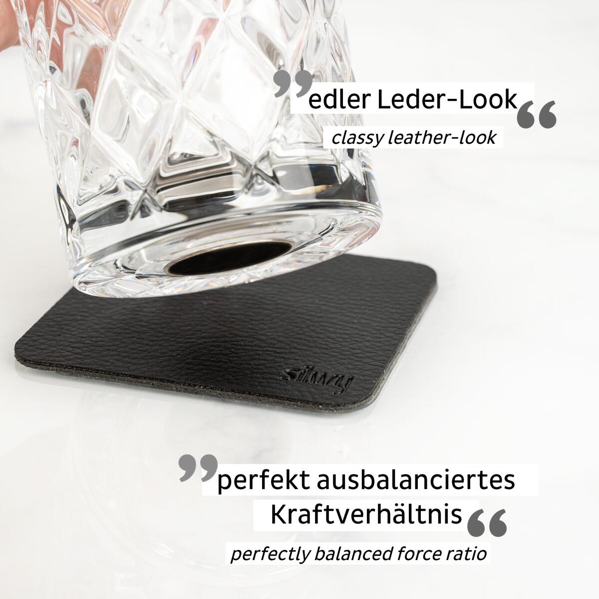 Diamond magnet whiskyglass i krystallglass 200 ml, 4er sett - silwy