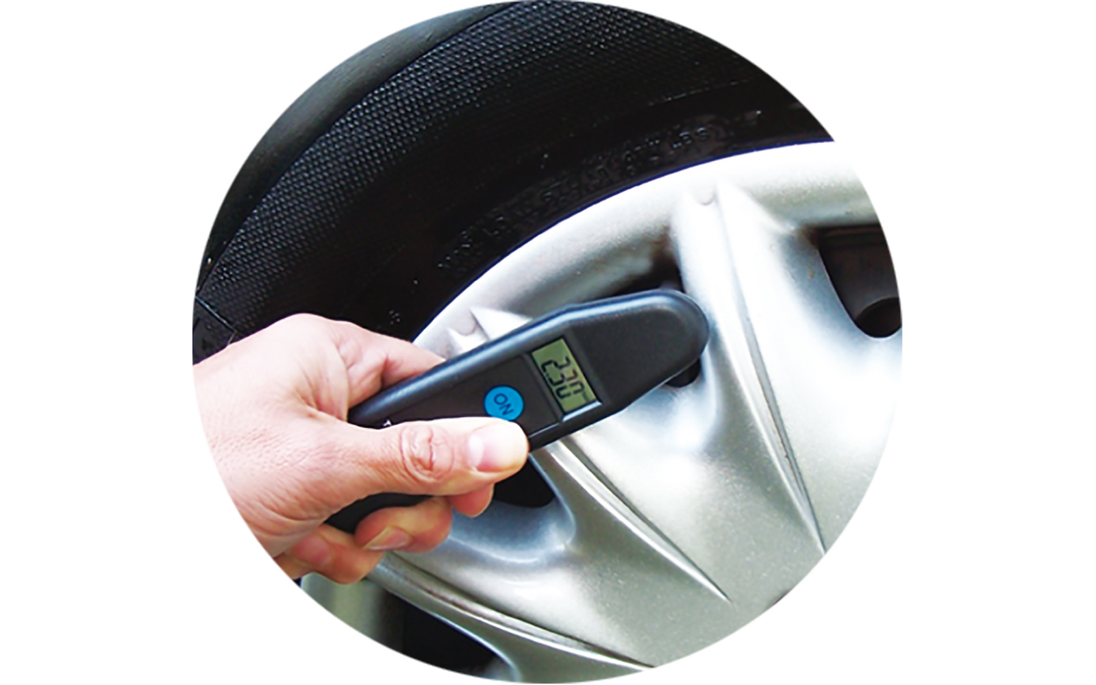 Digital dekktrykkmåler 0-7 bar for kjøretøy - ProPlus detalj
