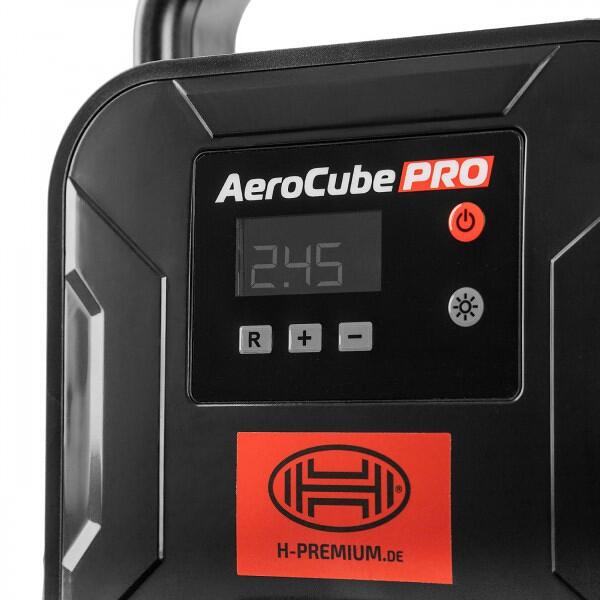 Nærbilde av LED-belysning på Digital kompressor 12V 35 l min med automatisk stopp og LED