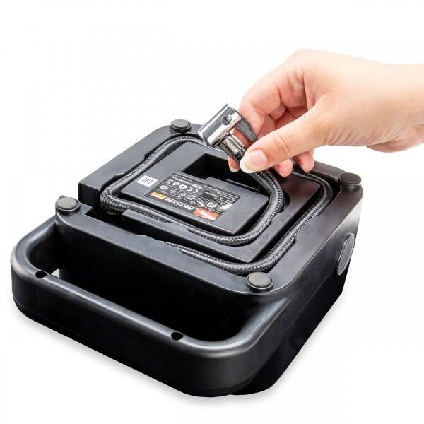 Digital kompressor 12V 35 l min med automatisk stopp og LED med medfølgende adapter