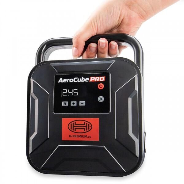 Digital kompressor 12V 35 l min med automatisk stopp og LED med sikring