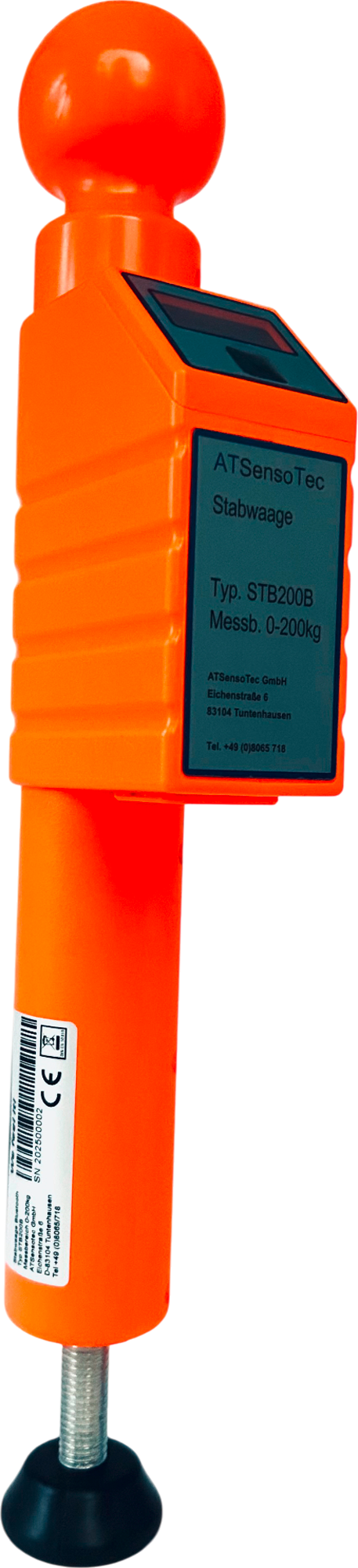Digital støttelastvekt STB 200 B med Bluetooth sett forfra