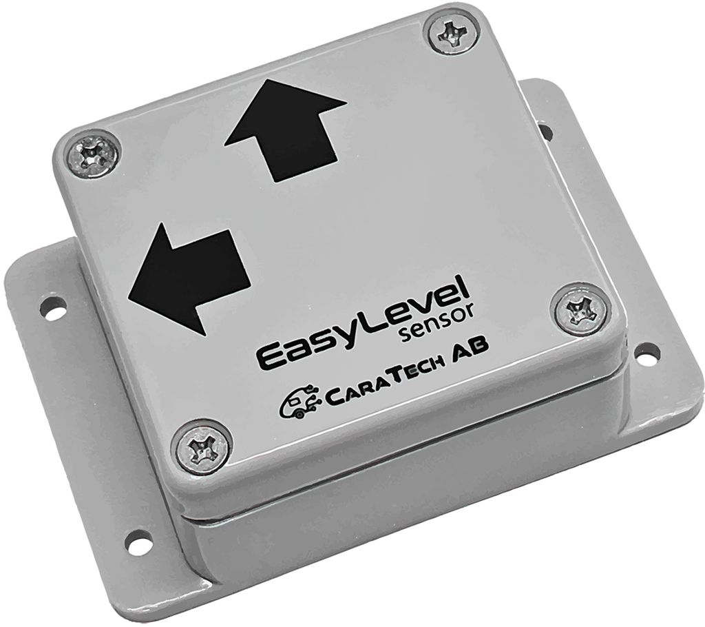 Digital vaterpass EasyLevel med Bluetooth for campingvogn og bobil forfra