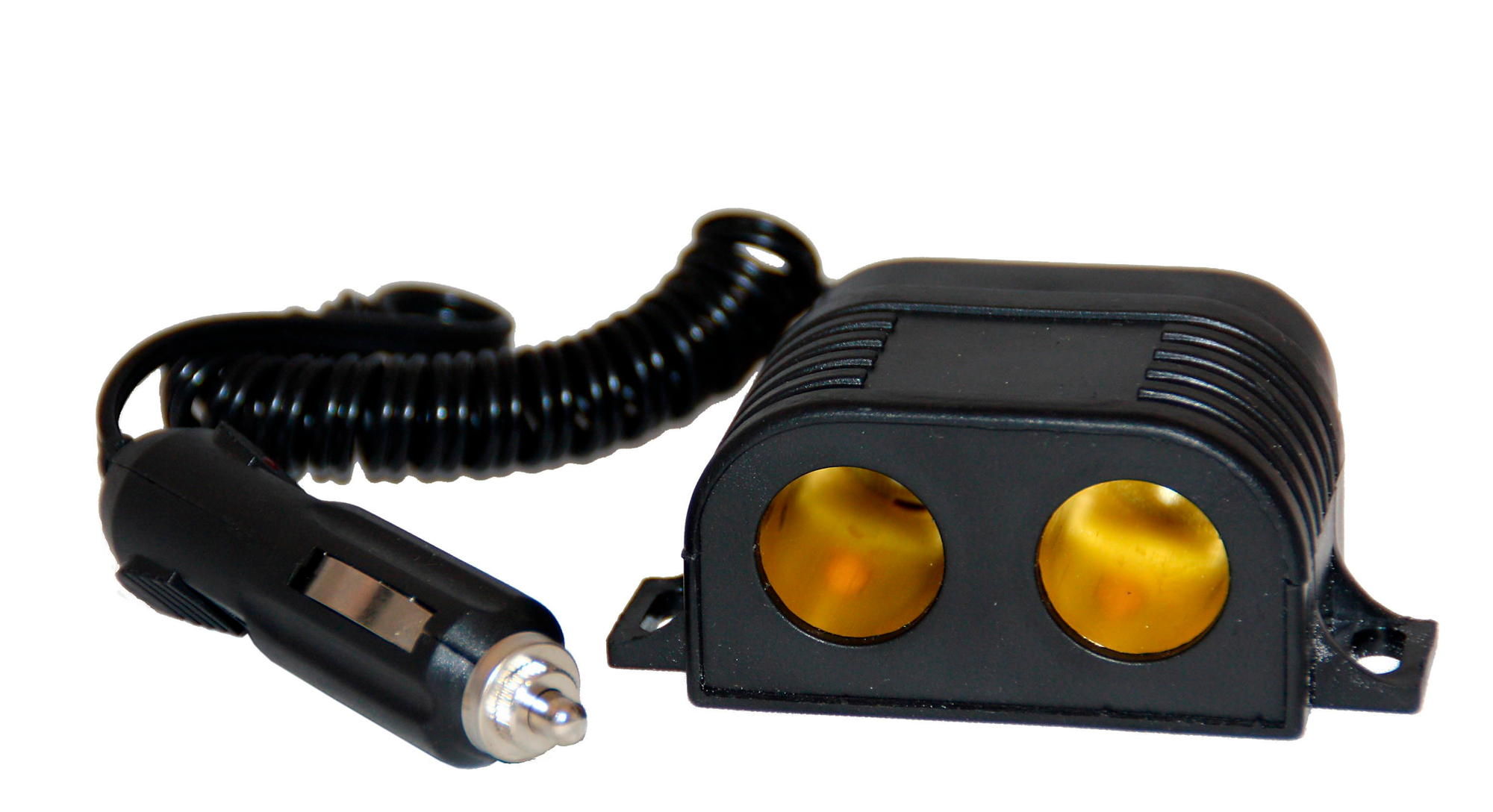 Dobbel 12/24V stikkontakt med 100 cm kabel og LED fra HP Autozubehör montert