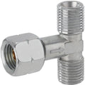 Dobbel avgreningsstykke for gassregulator G 1 4 fra GOK for tilkobling av to enheter
