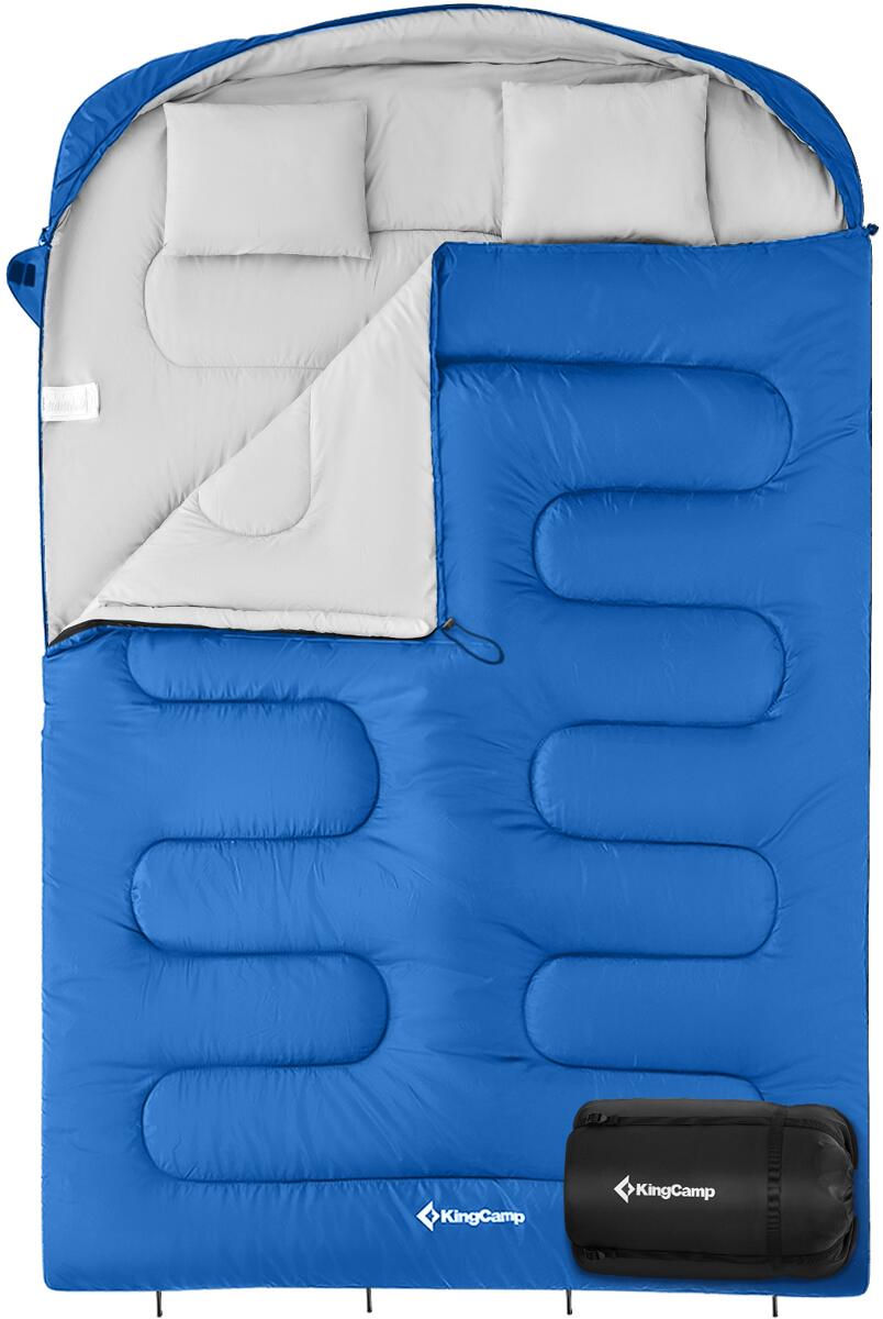 Dobbel teppepose Fallon Double 235x160 cm, komfort +5°C detalj glidelås