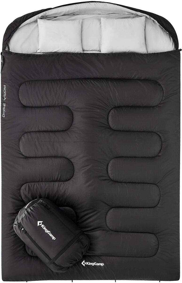 Dobbel teppepose Fallon Double 235x160 cm, komfort +5°C montert på bakken