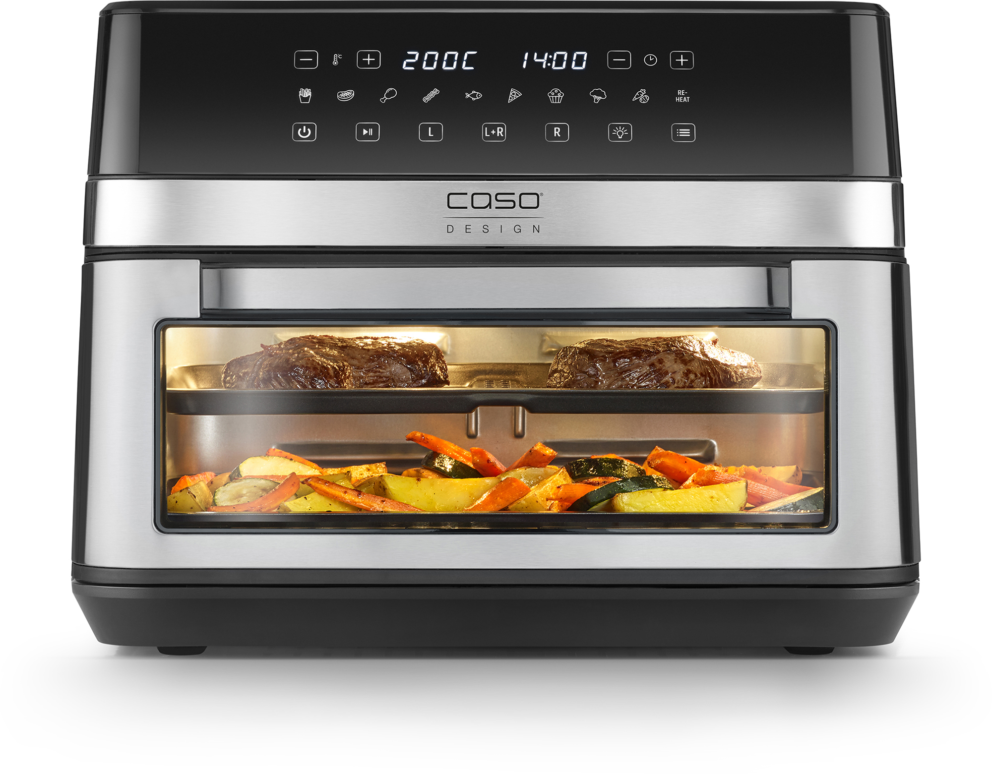 Dobbel varmluftfrityrkoker AirFry DuoChef 14 liter 2200 W forfra