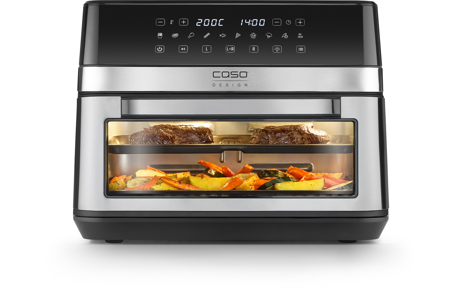 Dobbel varmluftfrityrkoker AirFry DuoChef 14 liter 2200 W bakside
