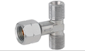Dobbeltavgreningsstykke G 1/4 LH til 2 x G 1/4 LH for gassregulator - GOK forfra