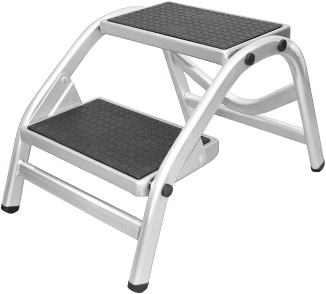 Dobbelttrinn Darwin aluminium 650x415x382 mm for campingvogn