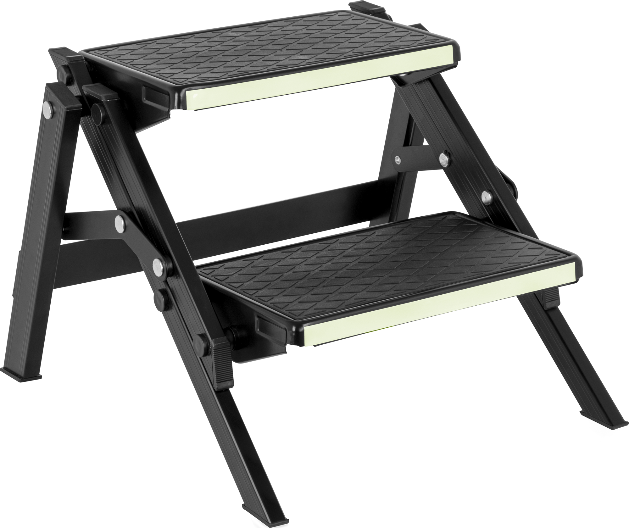 Dobbelttrinn Ruckstep Black Fluo forfra